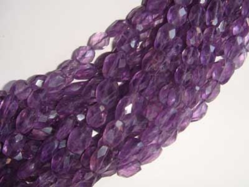 Amethyst Light Faceted Oval