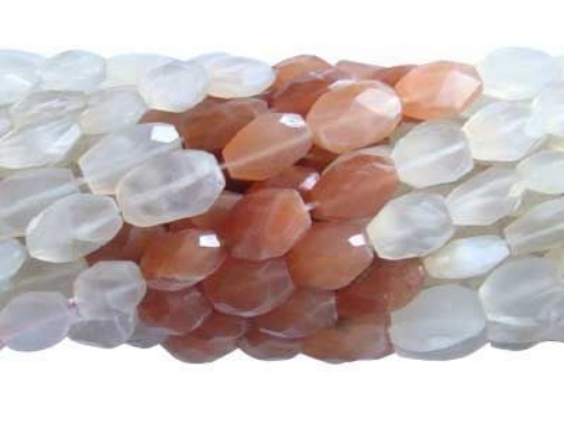 Multi Moonstone Faceted Oval