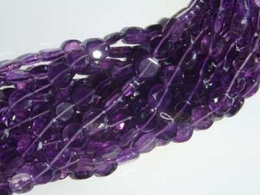 Shaded Amethyst Flat Faceted Coin