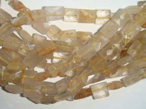 Golden Rutile Faceted Chiclet