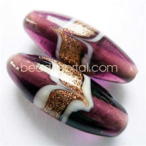 Picture of Lampwork Gold Decoration Beads