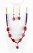 Amethyst Gemstone Beads & Ruby Agate Tumble Necklace Set