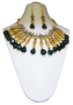 Green Aventurine Tumble & Gold Polish Copper Beads Necklace Set
