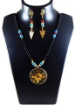 Gemstone Black Onyx With Lakh Pendant Necklace Set