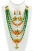 Green Aventurine & Carnelian Gemstone Beads Necklace Set