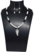 Howlite & Black Onyx Gemstone Beads with Pendant Necklace Set