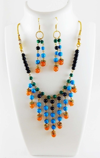 Gemstone Beads Fashion Necklace Set