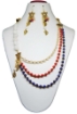 Lapis, Red Coral and Yellow Aventurine Necklace Set