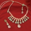 Rose Quartz Tumble and Chips Gemstone Beads Necklace