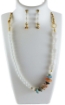 White King Gemstone Beads and Tumbles Necklace Set