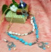 Tumble Beads Necklace and Earrings Set