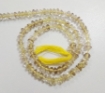 Lemon Quartz rondelle beads