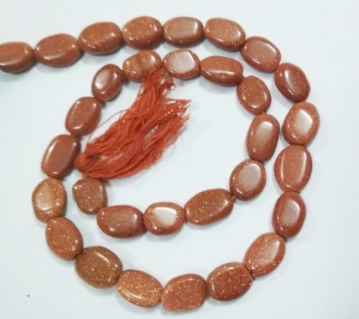 Brown Goldstone Oval Beads