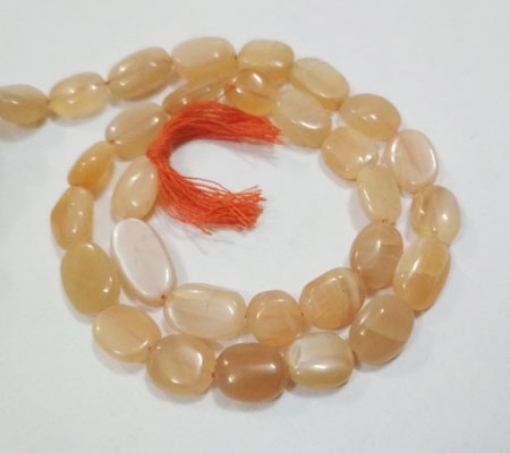 Peach Moonstone Oval Beads