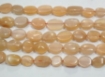Peach Moonstone Oval Beads