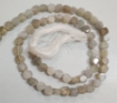 Grey Moonstone Coin Beads