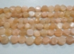 Peach Moonstone Coin Beads