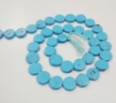 Turquoise (man made) Coin Beads