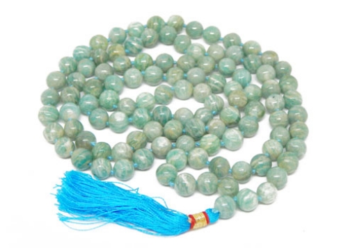 Amazonite Mala : 108+1 Beads Knotted Mala