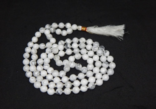 Howlite Mala : 108+1 Beads Knotted Mala