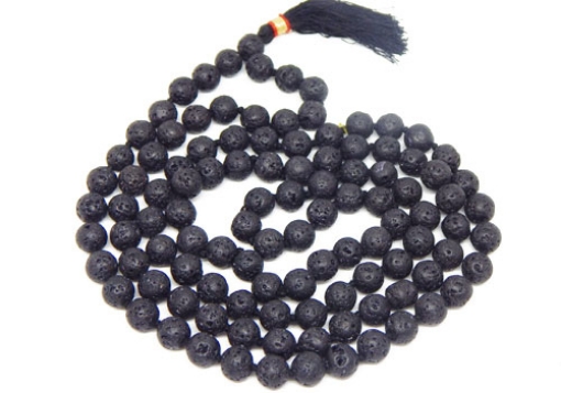 Lava Mala : 108+1 Beads Knotted Mala