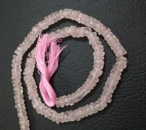 Rose Quartz Tyre Beads