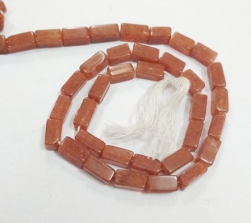 Red jade Rectangle Beads