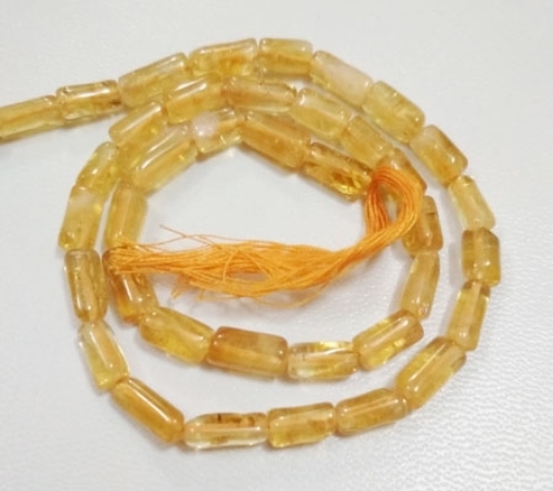 Citrine tube beads