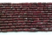 Garnet tube beads