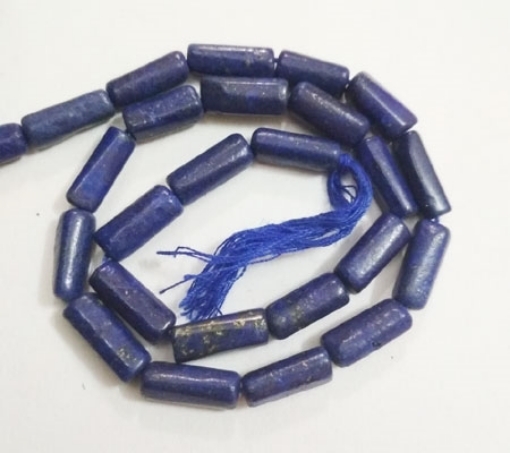 Lapis lazuli tube beads