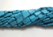 Turquoise (man made) Chicklet Beads