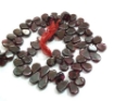 Garnet side drilled Pears Beads