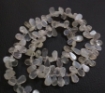 White Moonstone side drilled pear beads