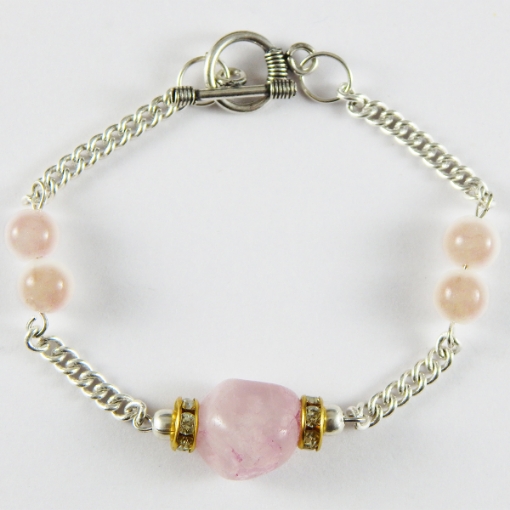 Gemstone Rose Quartz Tumble Bracelet