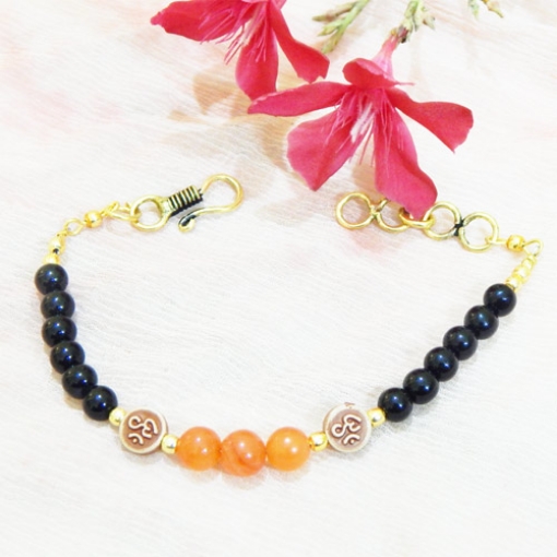 Gem stone Hakik &  Carnelian Beads Bracelet