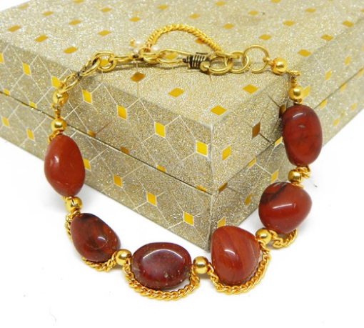 Gemstone Red Jasper Tumble Bracelet