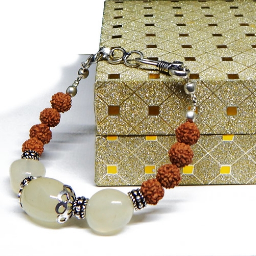 Yellow Aventurine Tumble & Rudraksha Beads Bracelet