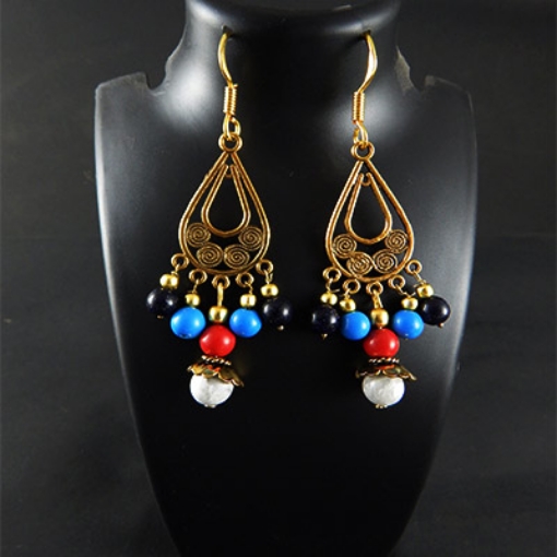 Mix Gemstone Beads Earrings