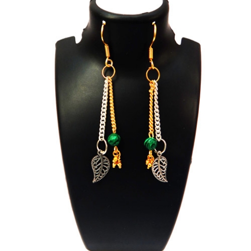 Azurite Gemstone Beads Fancy Earrings