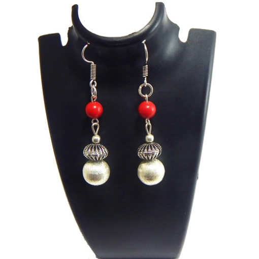 Gemstone & Metal Beads Earrings